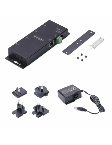 StarTech.com Adaptador Serie a Ethernet - Conversor RJ45 LAN IP a DB9 RS232 - Servidor de Dispositivos Serie de 4 Puertos -