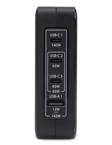 StarTech.com Cargador USB-C USB-A de Pared GaN PD de 140W - 3x USB-C 1x USB-A - Cargador Internacional para Portátil