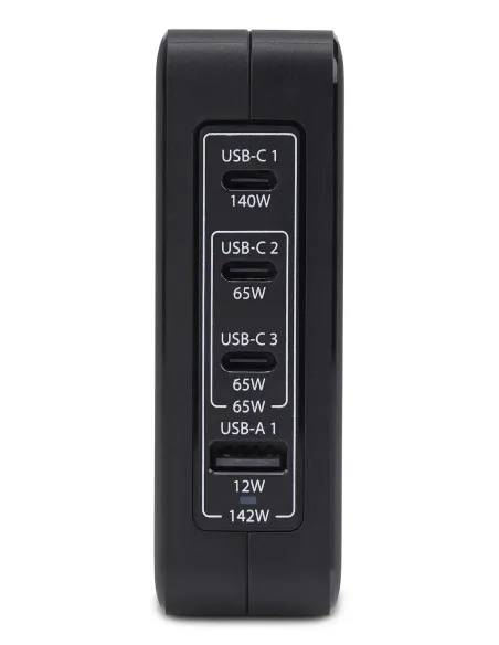 StarTech.com Cargador USB-C USB-A de Pared GaN PD de 140W - 3x USB-C 1x USB-A - Cargador Internacional para Portátil