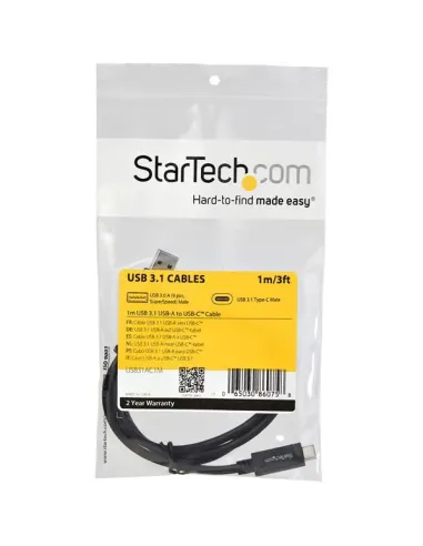 StarTech.com Cable de Carga y Sincronización USB-A a USB-C de 1m - Cable USB de 10Gbps - Cable de Datos USB-A a USB Tipo C -