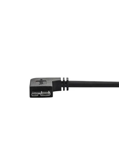 StarTech.com Cable delgado de 1m Micro USB 3.0 acodado a la derecha a USB A