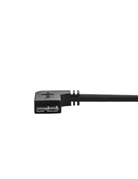 StarTech.com Cable delgado de 1m Micro USB 3.0 acodado a la derecha a USB A