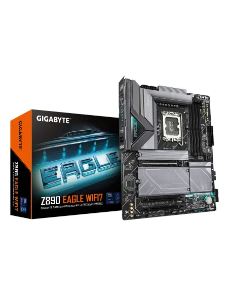 GIGABYTE Placa base Z890 EAGLE WIFI7 - Compatible con CPUs Intel Core Ultra (Serie 2), VRM de 14+1+2 fases, hasta 8800MHz DDR5