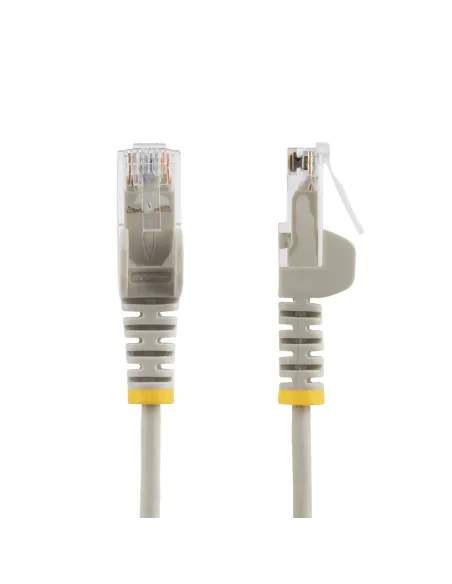 StarTech.com Cable Cat6 de 1m - Delgado - con Conectores RJ45 sin Enganches - Gris