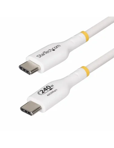 StarTech.com Cable de Carga para Portátil USB-C de 4m - Cable USB Tipo C USB 2.0 para Portátil - Blanco - Cable con