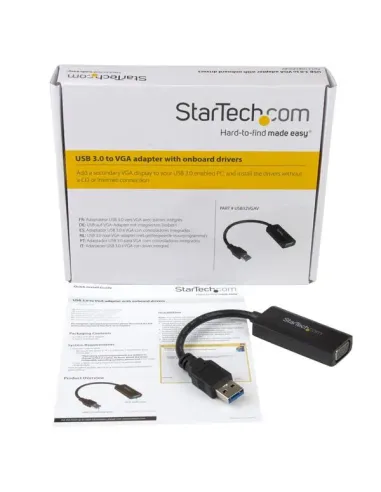 StarTech.com Adaptador Gráfico Conversor USB 3.0 a VGA con Controladores Incorporados - Cable Convertidor - 1920x1200