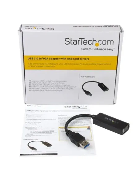 StarTech.com Adaptador Gráfico Conversor USB 3.0 a VGA con Controladores Incorporados - Cable Convertidor - 1920x1200