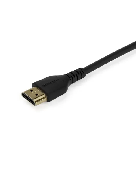 StarTech.com Cable HDMI 2.0 Certificado Premium de Alta Velocidad con Ethernet de 2m - Delgado - UHD 4K 60Hz - con Fibra de