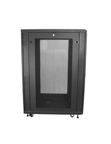 StarTech.com Armario Rack para Servidores 24U 19" 4 Columnas - Rack de Servidores con Cerradura y Seguro - Rack con Ruedas y