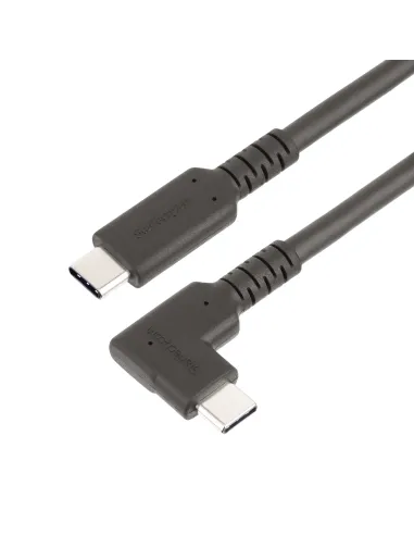 StarTech.com Cable USB-C de 1m - Acodado - USB 10 Gbps - Entrega de Alimentación de 100W (5A) - Modo Alt. de DP 8K 60 Hz   4K