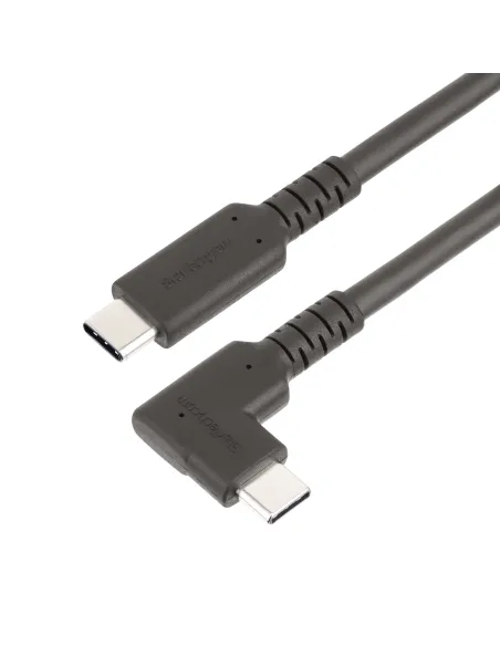StarTech.com Cable USB-C de 1m - Acodado - USB 10 Gbps - Entrega de Alimentación de 100W (5A) - Modo Alt. de DP 8K 60 Hz   4K