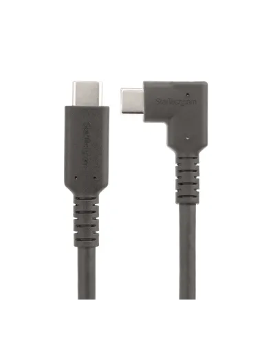 StarTech.com Cable USB-C de 1m - Acodado - USB 10 Gbps - Entrega de Alimentación de 100W (5A) - Modo Alt. de DP 8K 60 Hz   4K