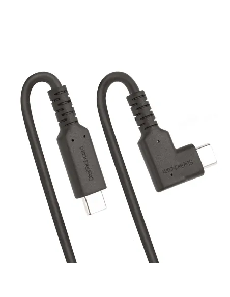 StarTech.com Cable USB-C de 1m - Acodado - USB 10 Gbps - Entrega de Alimentación de 100W (5A) - Modo Alt. de DP 8K 60 Hz   4K