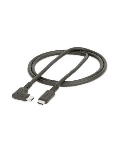 StarTech.com Cable USB-C de 1m - Acodado - USB 10 Gbps - Entrega de Alimentación de 100W (5A) - Modo Alt. de DP 8K 60 Hz   4K