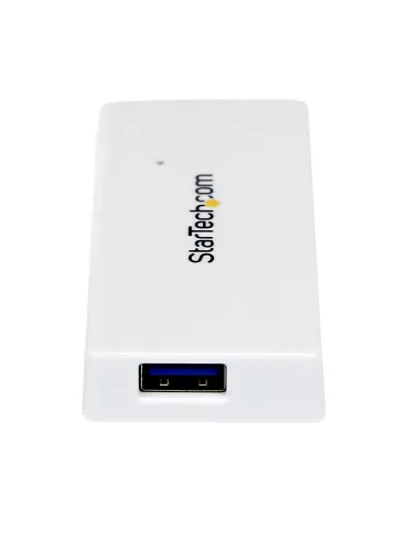 StarTech.com Adaptador Concentrador Hub Ladrón USB 3.0 (5Gbps) Super Speed para Laptop de 4 Puertos Salidas - Blanco