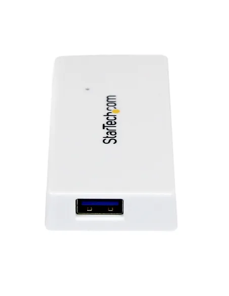 StarTech.com Adaptador Concentrador Hub Ladrón USB 3.0 (5Gbps) Super Speed para Laptop de 4 Puertos Salidas - Blanco