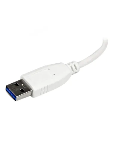 StarTech.com Adaptador Concentrador Hub Ladrón USB 3.0 (5Gbps) Super Speed para Laptop de 4 Puertos Salidas - Blanco