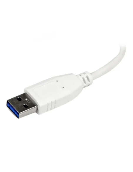 StarTech.com Adaptador Concentrador Hub Ladrón USB 3.0 (5Gbps) Super Speed para Laptop de 4 Puertos Salidas - Blanco