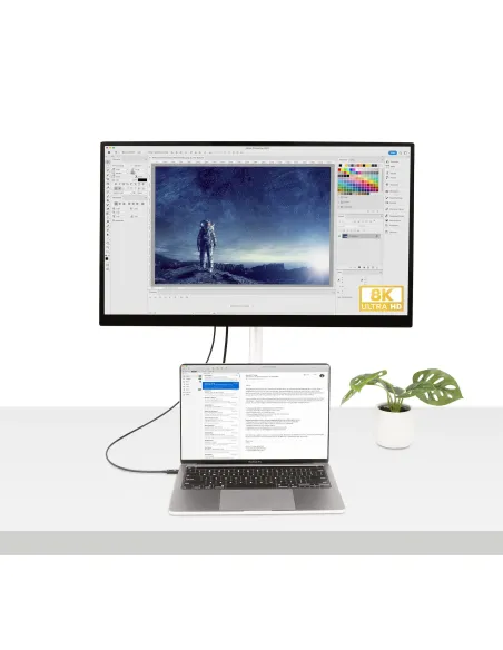 StarTech.com Cable de 0,5m Thunderbolt 4 - 40Gbps - PD 100W - Vídeo 4K 8K - Cable Thunderbolt 4 con Certificación Intel -