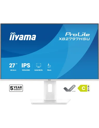 iiyama ProLite XB2797HSU-W1 pantalla para PC 68,6 cm (27") 1920 x 1080 Pixeles Full HD LED Blanco