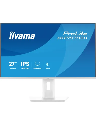 iiyama ProLite XB2797HSU-W1 pantalla para PC 68,6 cm (27") 1920 x 1080 Pixeles Full HD LED Blanco