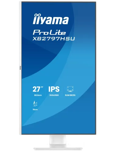 iiyama ProLite XB2797HSU-W1 pantalla para PC 68,6 cm (27") 1920 x 1080 Pixeles Full HD LED Blanco
