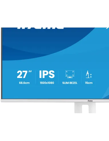 iiyama ProLite XB2797HSU-W1 pantalla para PC 68,6 cm (27") 1920 x 1080 Pixeles Full HD LED Blanco