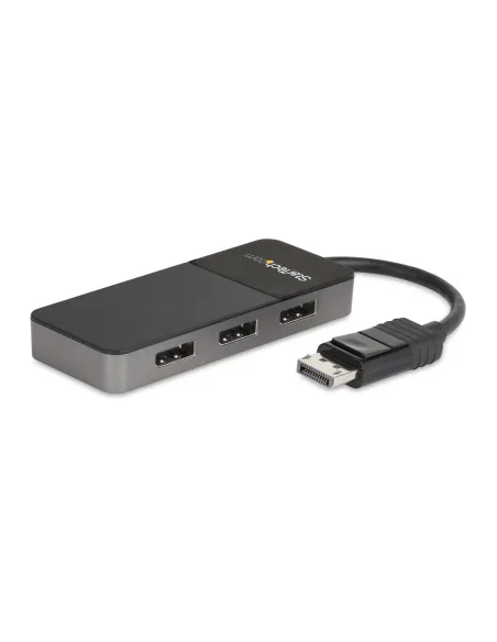 StarTech.com Hub MST de 3 Puertos DisplayPort 1.4 - Divisor Splitter DP para 3 Monitores - Adaptador DisplayPort a 3x