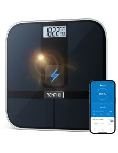 Renpho Elis Solar 2 Plaza Negro Báscula personal electrónica
