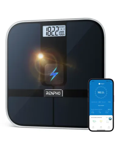 Renpho Elis Solar 2 Plaza Negro Báscula personal electrónica