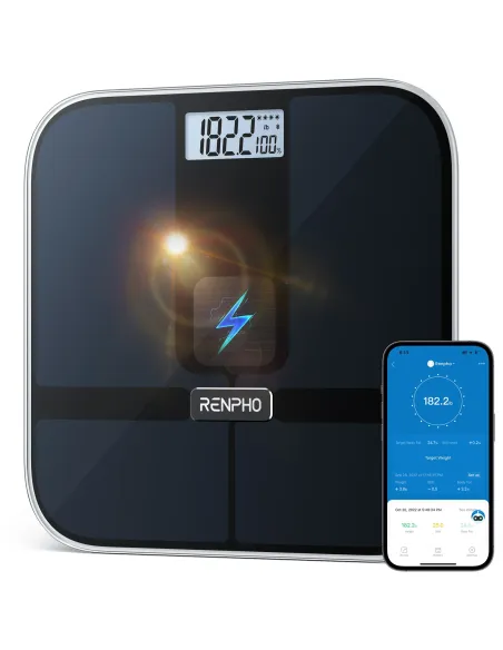 Renpho Elis Solar 2 Plaza Negro Báscula personal electrónica