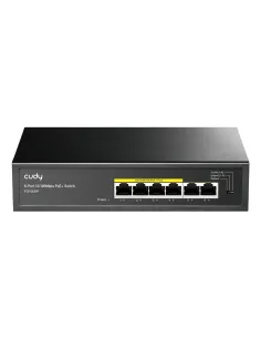 Cudy FS1006P switch No administrado Fast Ethernet (10 100) Energía sobre Ethernet (PoE) Negro