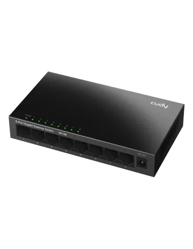 Cudy GS108 switch No administrado Gigabit Ethernet (10 100 1000) Negro