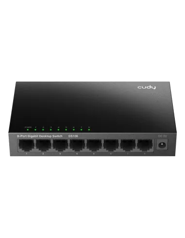 Cudy GS108 switch No administrado Gigabit Ethernet (10 100 1000) Negro