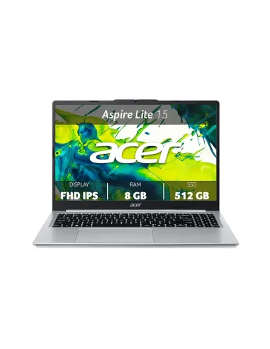 Acer Aspire Lite AL15-48P-R8WE AMD Ryzen™ 7 5825U Portátil 39,6 cm (15.6") Full HD 8 GB DDR4-SDRAM 512 GB SSD Wi-Fi 6