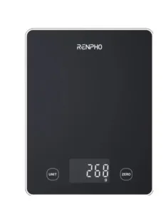 Renpho Calibra 1L Negro Encimera Rectángulo Báscula electrónica de cocina