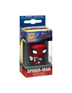 Funko pop keychain llavero: spider - man bnd -  spider - man (metallic)