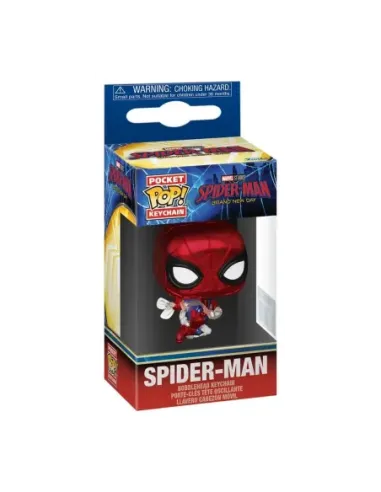 Funko pop keychain llavero: spider - man bnd -  spider - man (metallic)