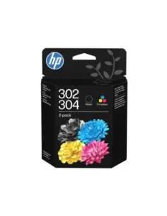 Pack cartucho tinta hp 302 - 304 tricolor -  negro