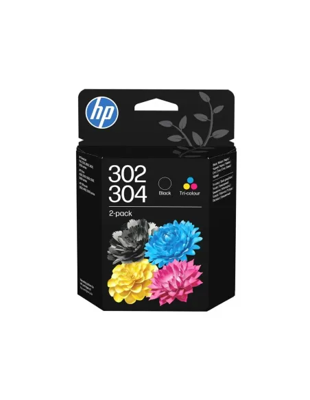 Pack cartucho tinta hp 302 - 304 tricolor -  negro