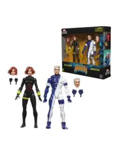 Pack 2 figuras hasbro marvel legends series earths mightiest heroes avengers black widow & quicksilver