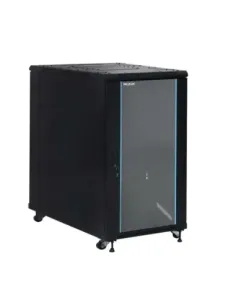 Armario rack de suelo 19 pulgadas phasak pro 22u negro 600x1000 montado pho 6122