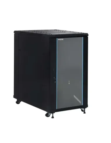 Armario rack de suelo 19 pulgadas phasak pro 22u negro 600x1000 montado pho 6122