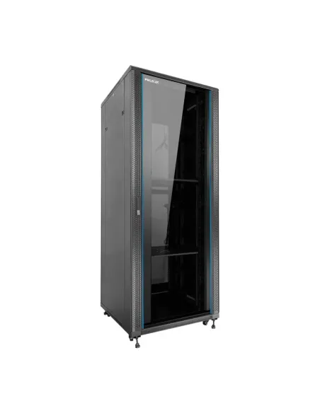Armario rack de suelo 19 pulgadas phasak pro 37u negro 600x1000 montado pho 6137