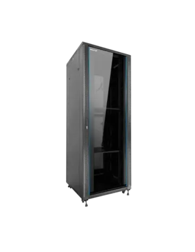 Armario rack de suelo 19 pulgadas phasak pro 42u negro 600x600 montado pho 6642