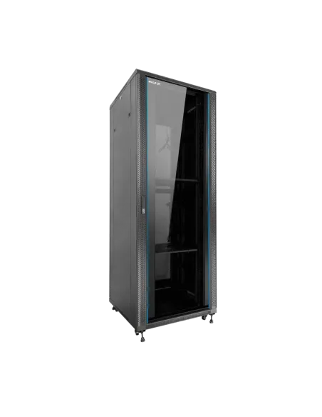Armario rack de suelo 19 pulgadas phasak pro 42u negro 600x600 montado pho 6642