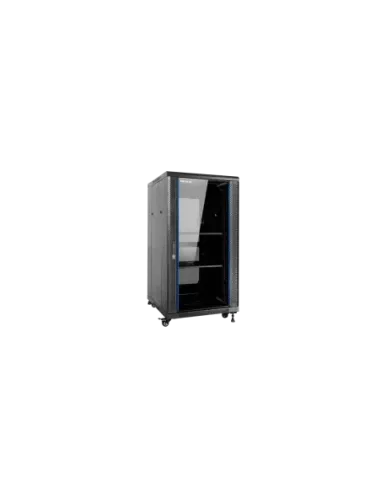 Armario rack de suelo 19 pulgadas phasak pro 27u negro 600x800 montado pho 6827