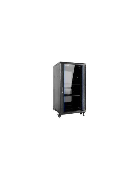 Armario rack de suelo 19 pulgadas phasak pro 27u negro 600x800 montado pho 6827