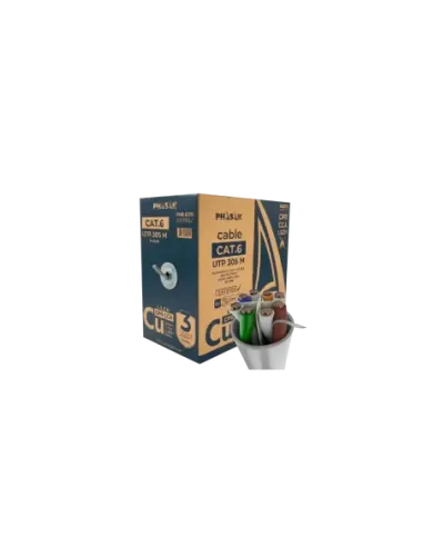 Bobina cable red phasak utp cat.6 lszh certificacion cpr (ignifugo) cca 305m gris phr 6201