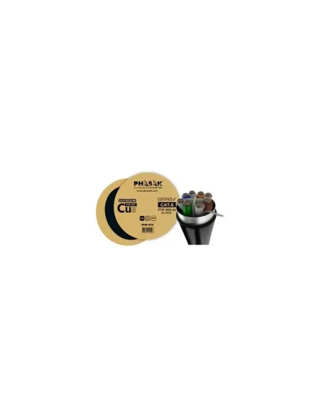 Bobina de Cable RJ45 FTP Phasak PHR 672 Cat.6/ 305m/ Gris